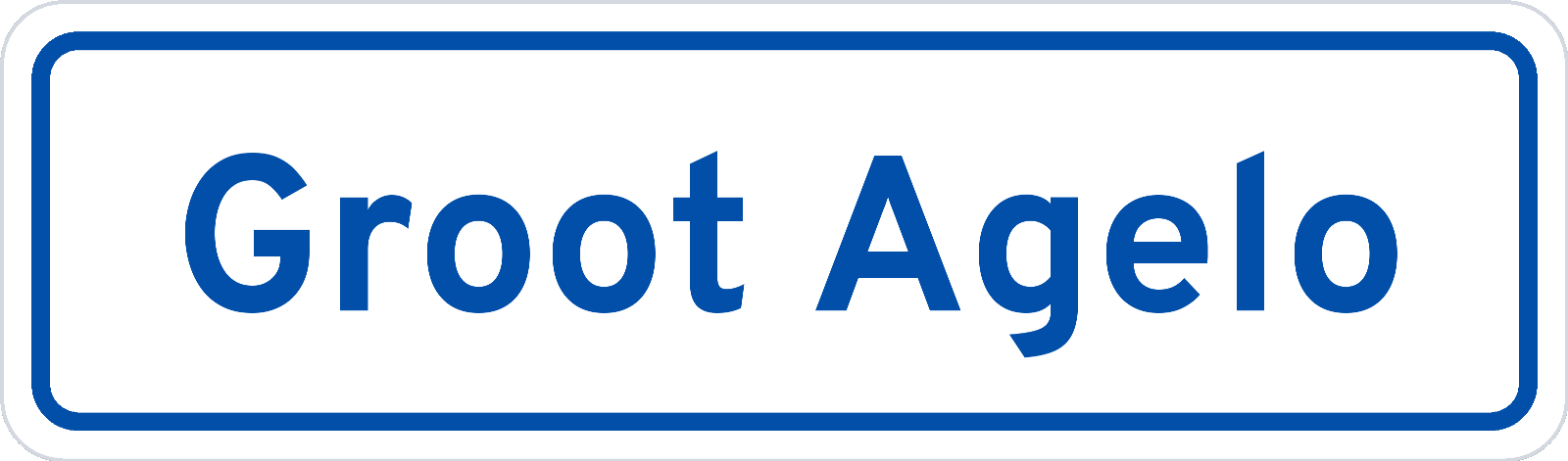 Plaatsnaambord Groot Agelo