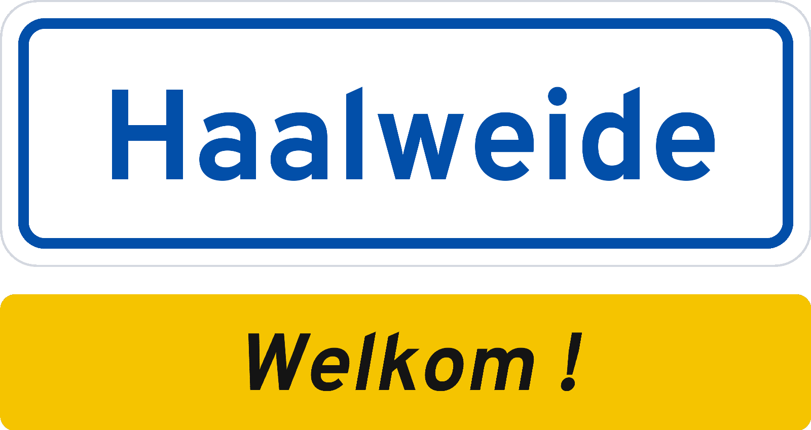 Welkomstbord Haalweide