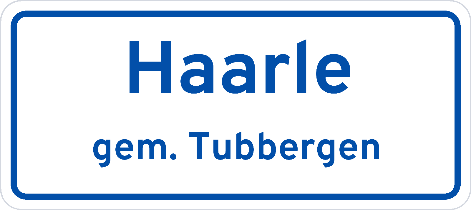Plaatsnaambord Haarle gemeente Tubbergen