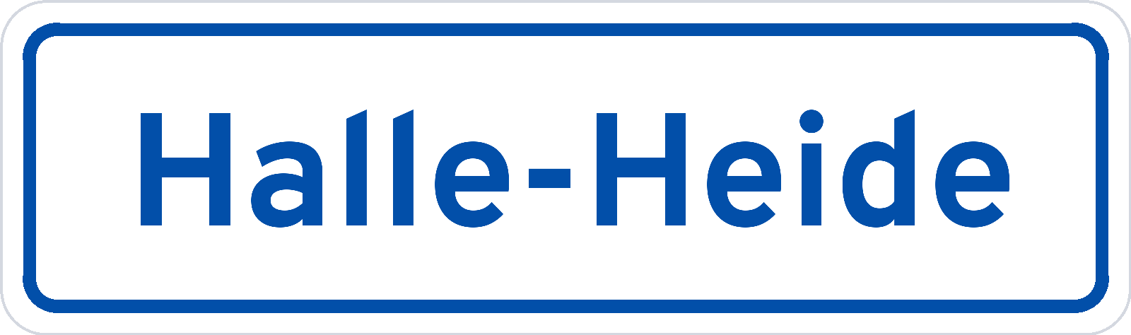 Plaatsnaambord Halle-Heide