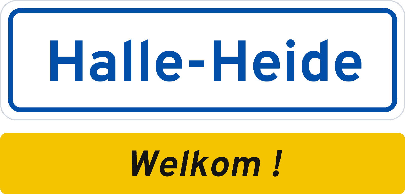 Welkomstbord Halle-Heide