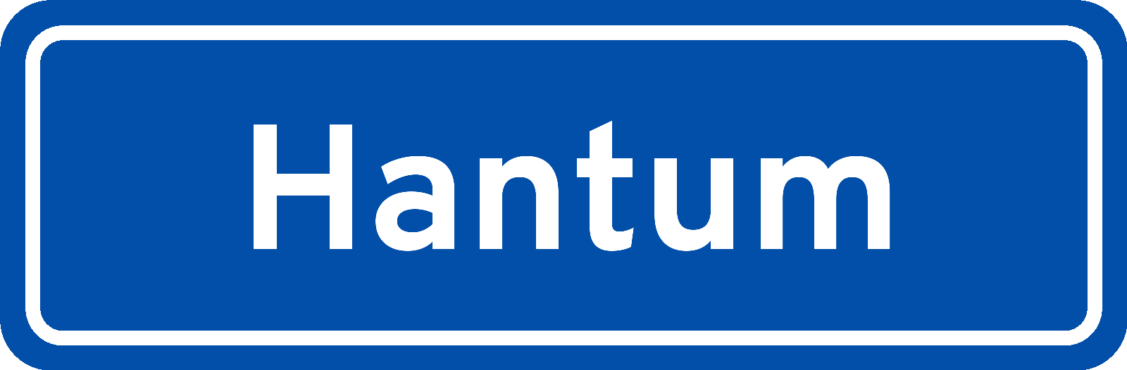 Plaatsnaambord Hantum