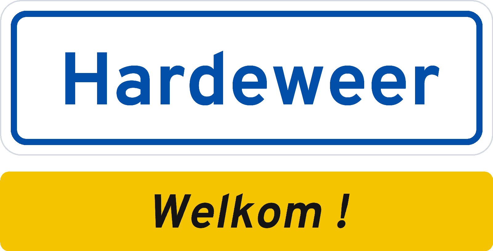 Welkomstbord Hardeweer