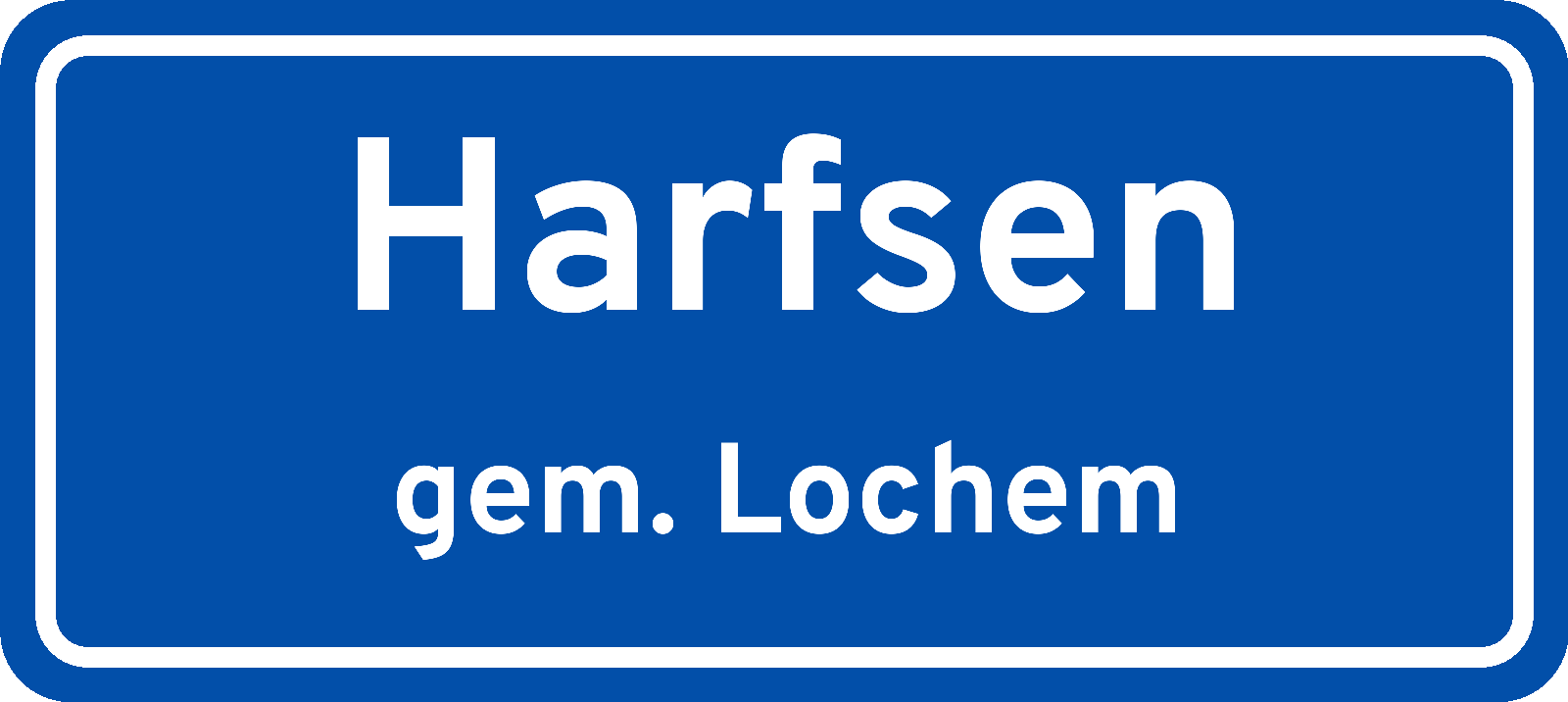 Plaatsnaambord Harfsen gemeente Lochem