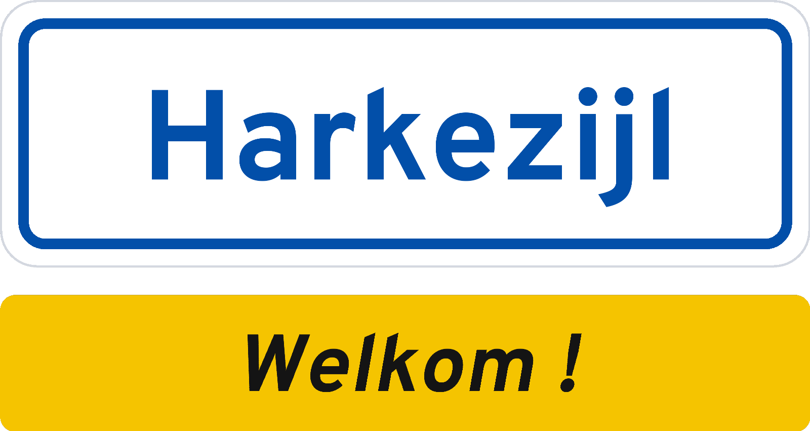 Welkomstbord Harkezijl