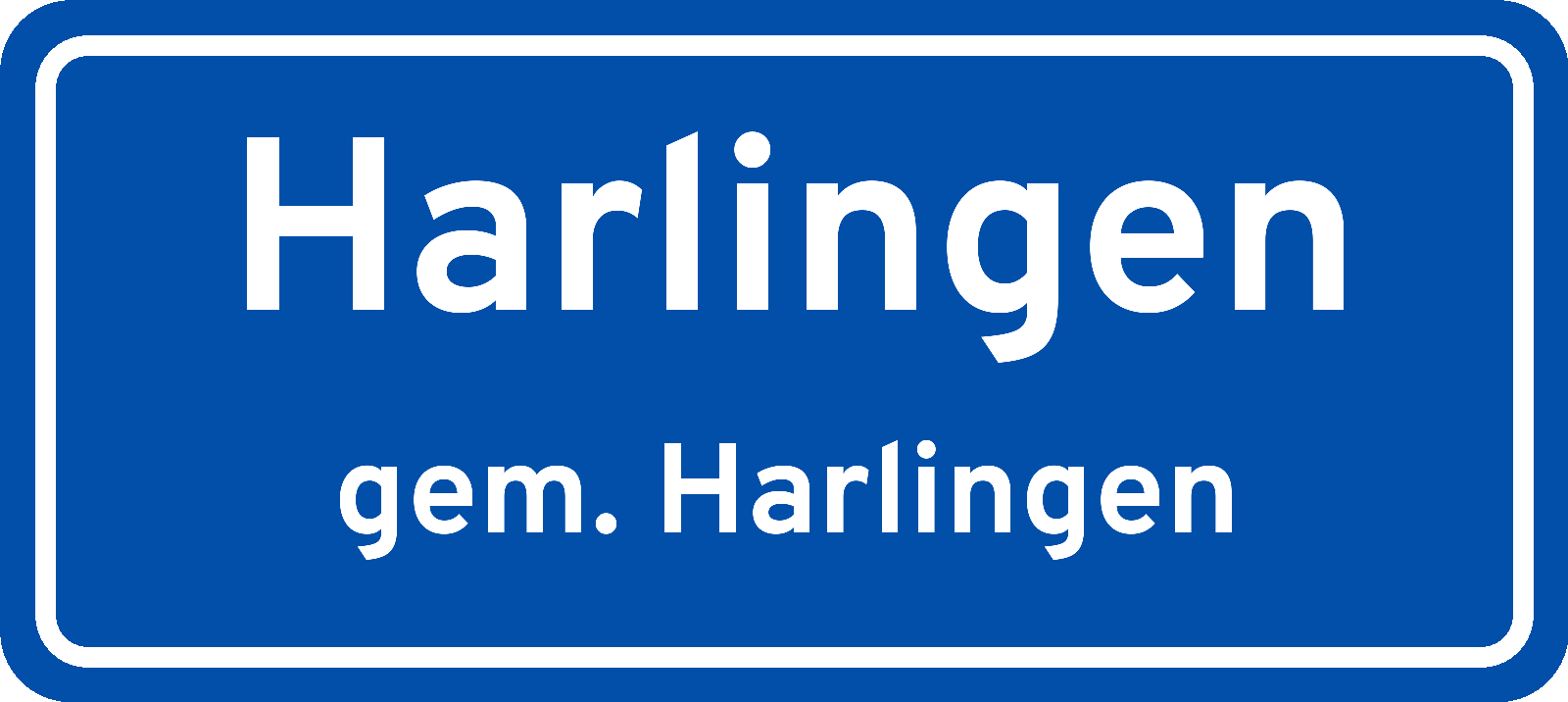 Plaatsnaambord Harlingen gemeente Harlingen
