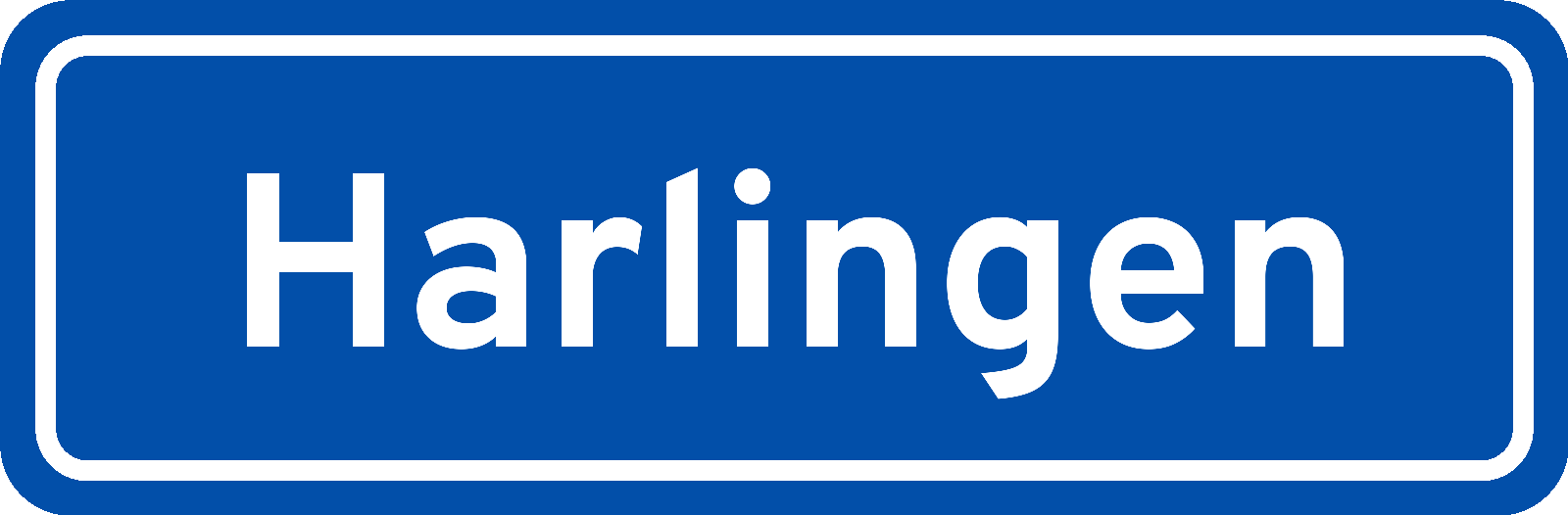 Plaatsnaambord Harlingen