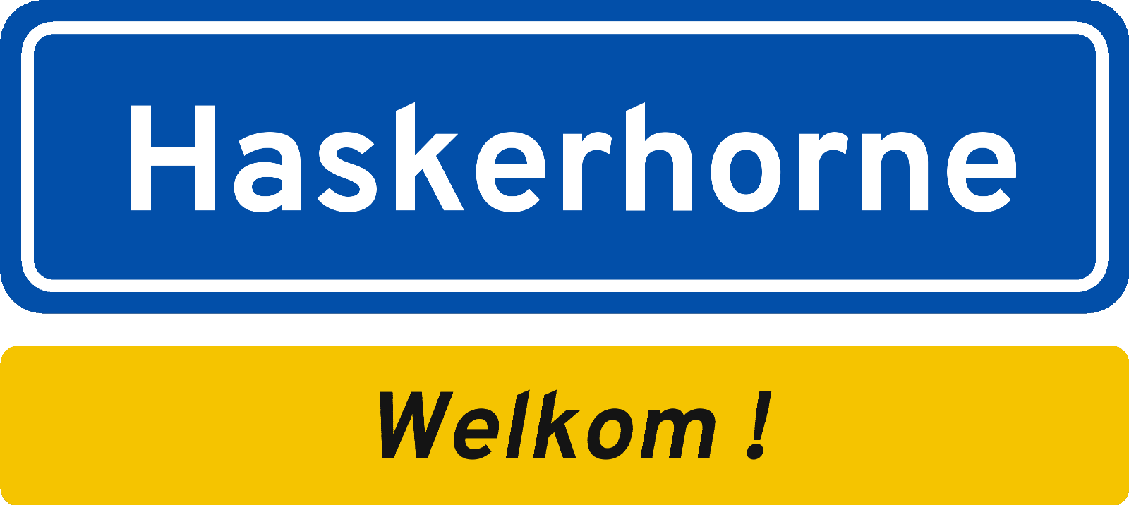 Welkomstbord Haskerhorne