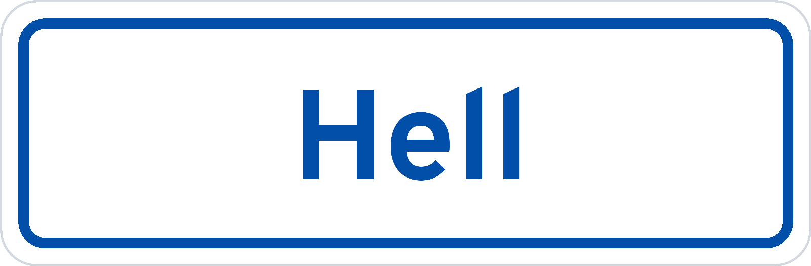 Plaatsnaambord Hell