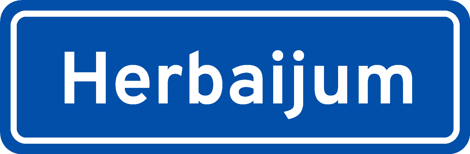Plaatsnaambord Herbaijum