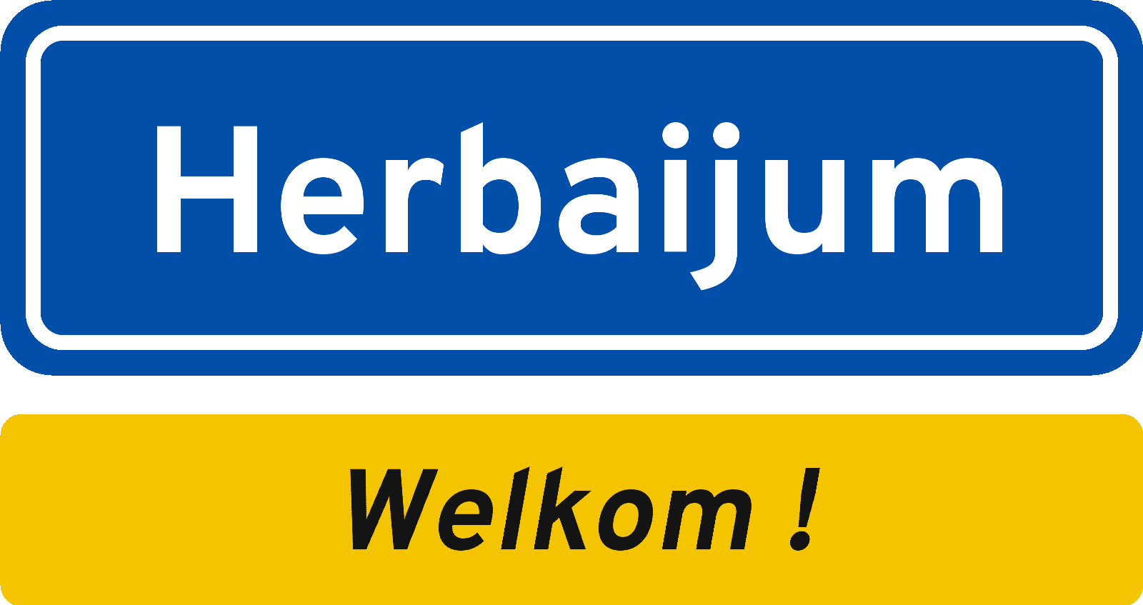 Welkomstbord Herbaijum