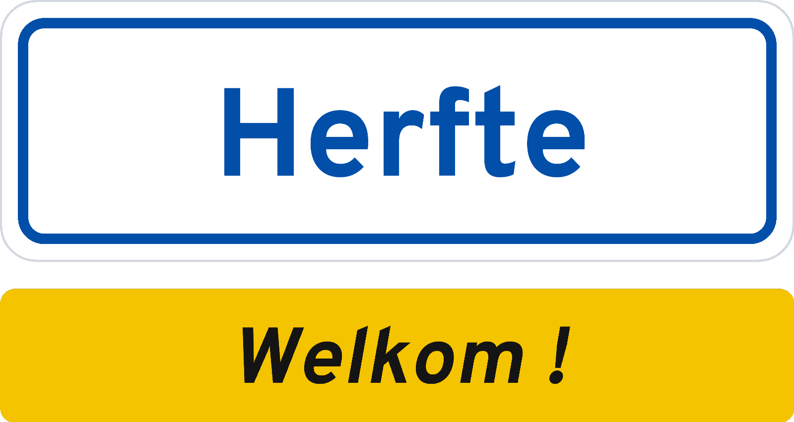 Welkomstbord Herfte