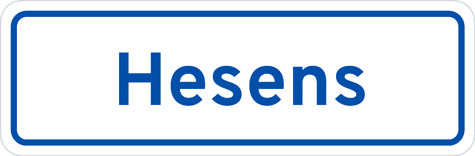Plaatsnaambord Hesens