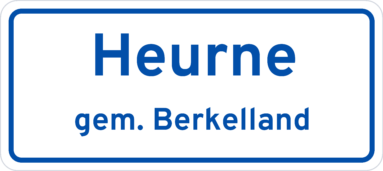 Plaatsnaambord Heurne gemeente Berkelland