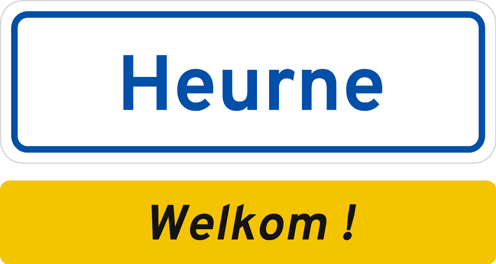 Welkomstbord Heurne