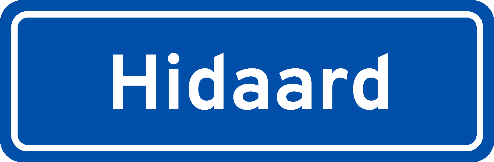 Plaatsnaambord Hidaard