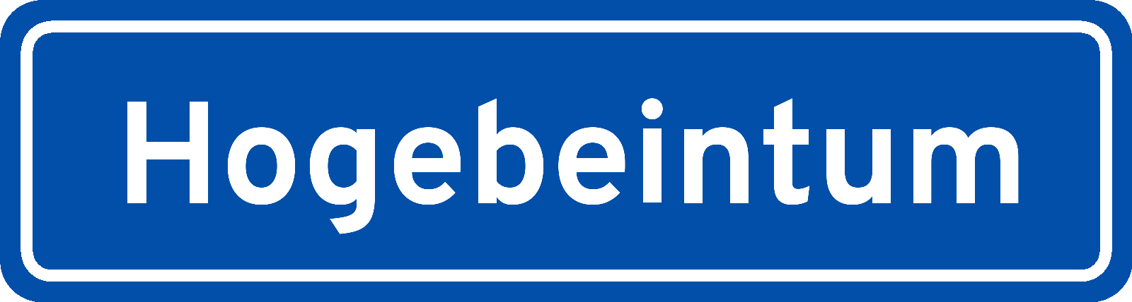 Plaatsnaambord Hogebeintum