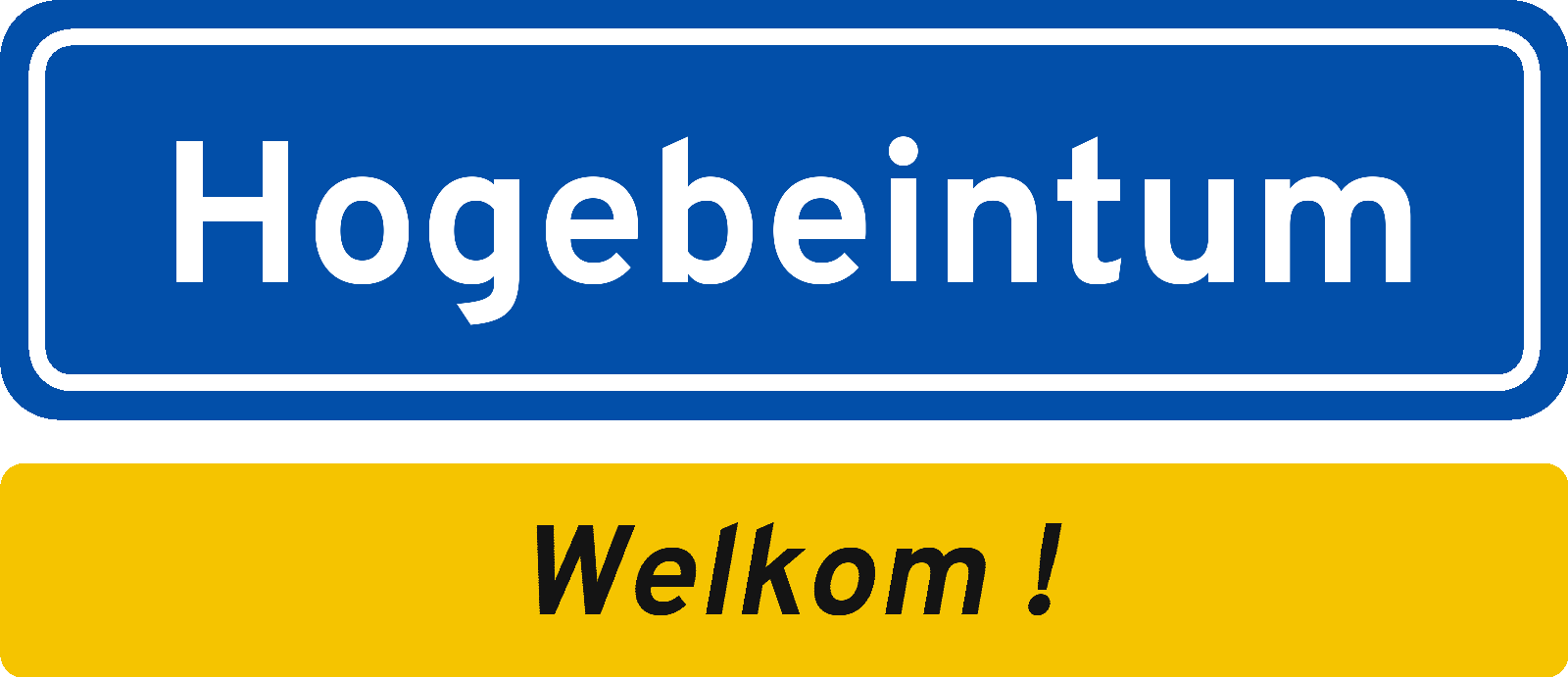 Welkomstbord Hogebeintum