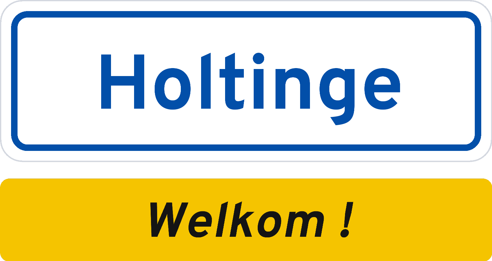 Welkomstbord Holtinge