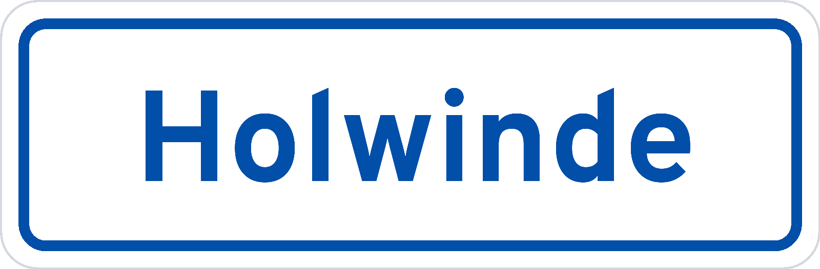Plaatsnaambord Holwinde