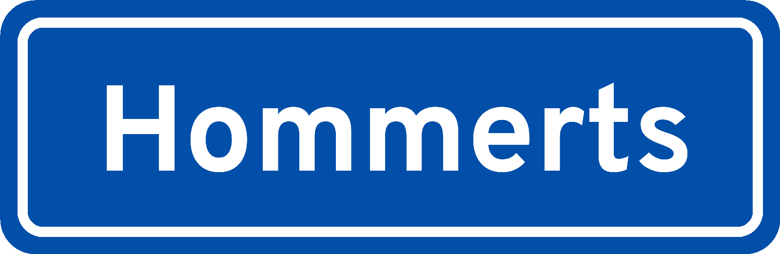 Plaatsnaambord Hommerts