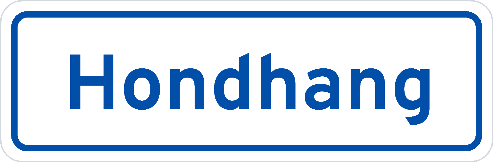 Plaatsnaambord Hondhang