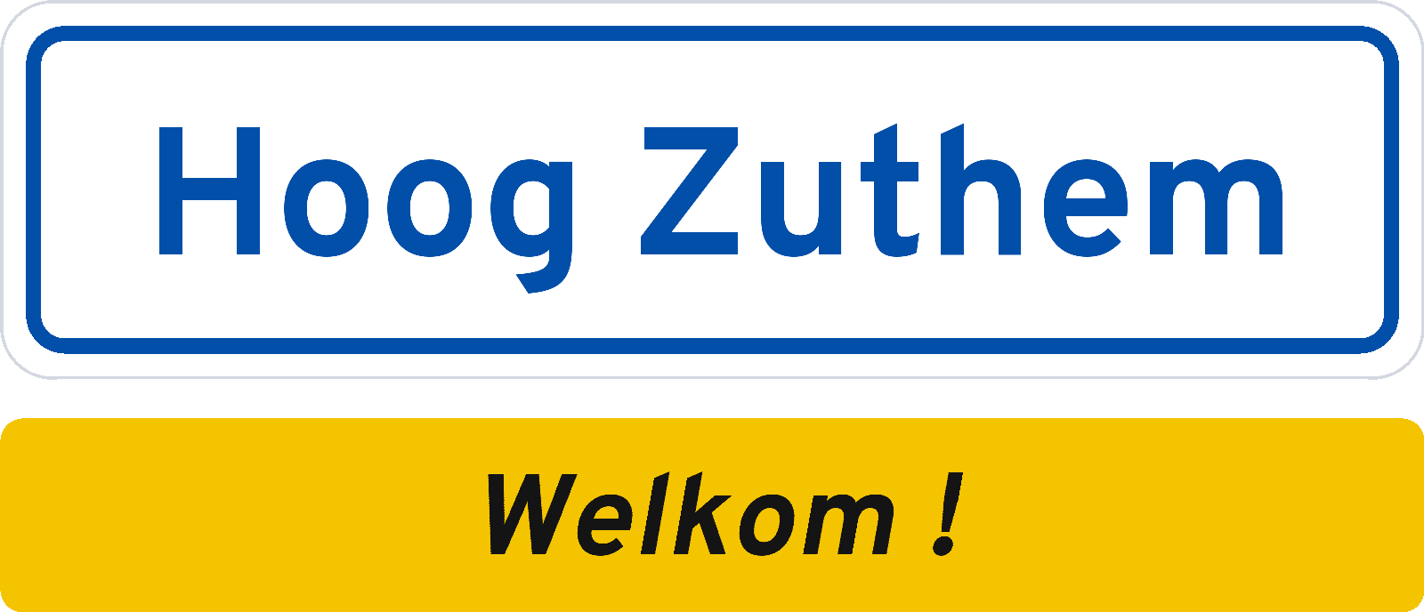 Welkomstbord Hoog Zuthem