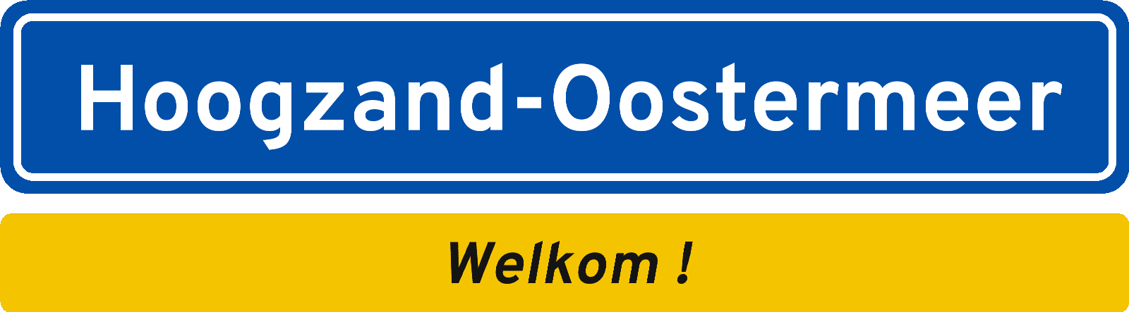 Welkomstbord Hoogzand-Oostermeer