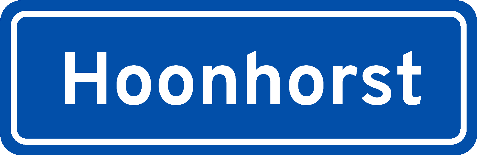 Plaatsnaambord Hoonhorst