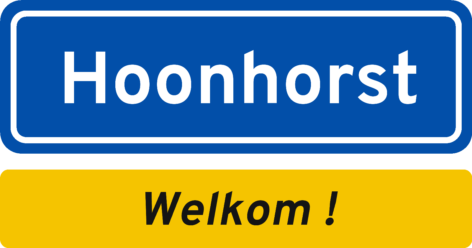 Welkomstbord Hoonhorst