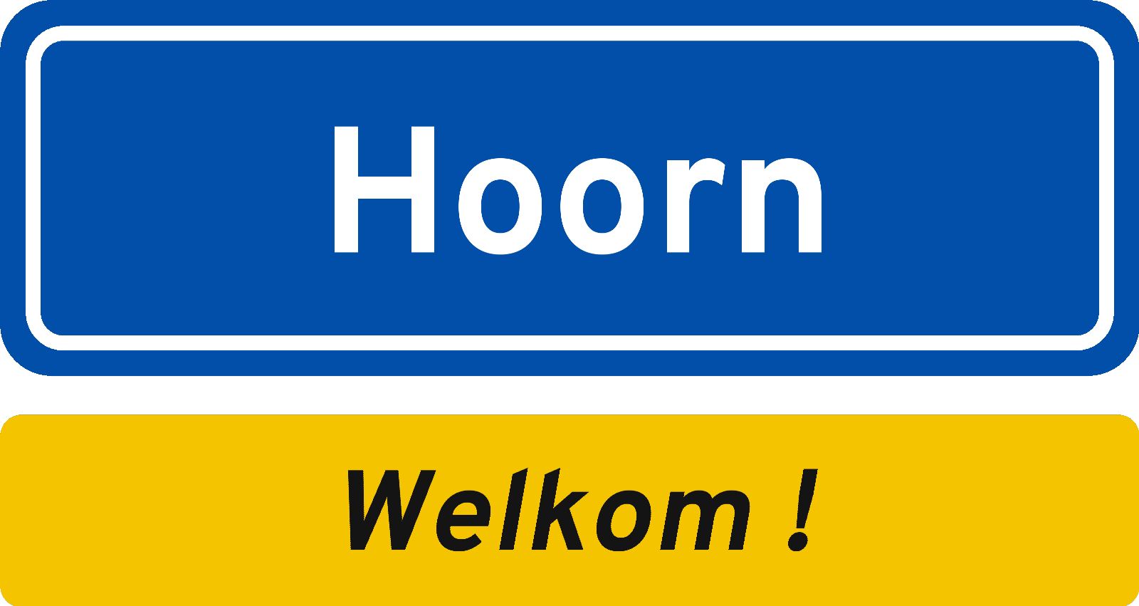 Welkomstbord Hoorn
