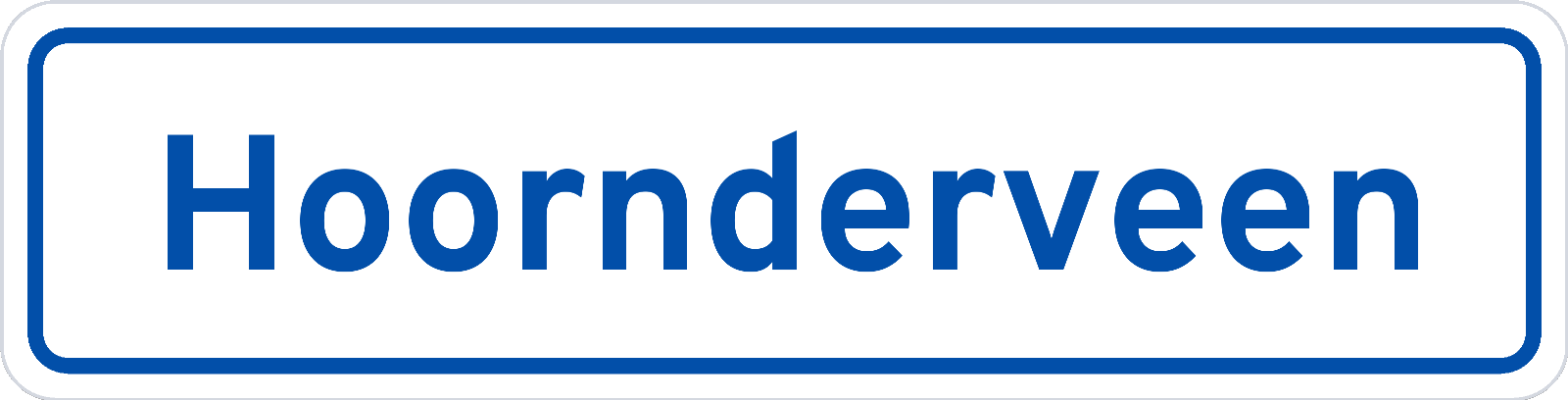 Plaatsnaambord Hoornderveen