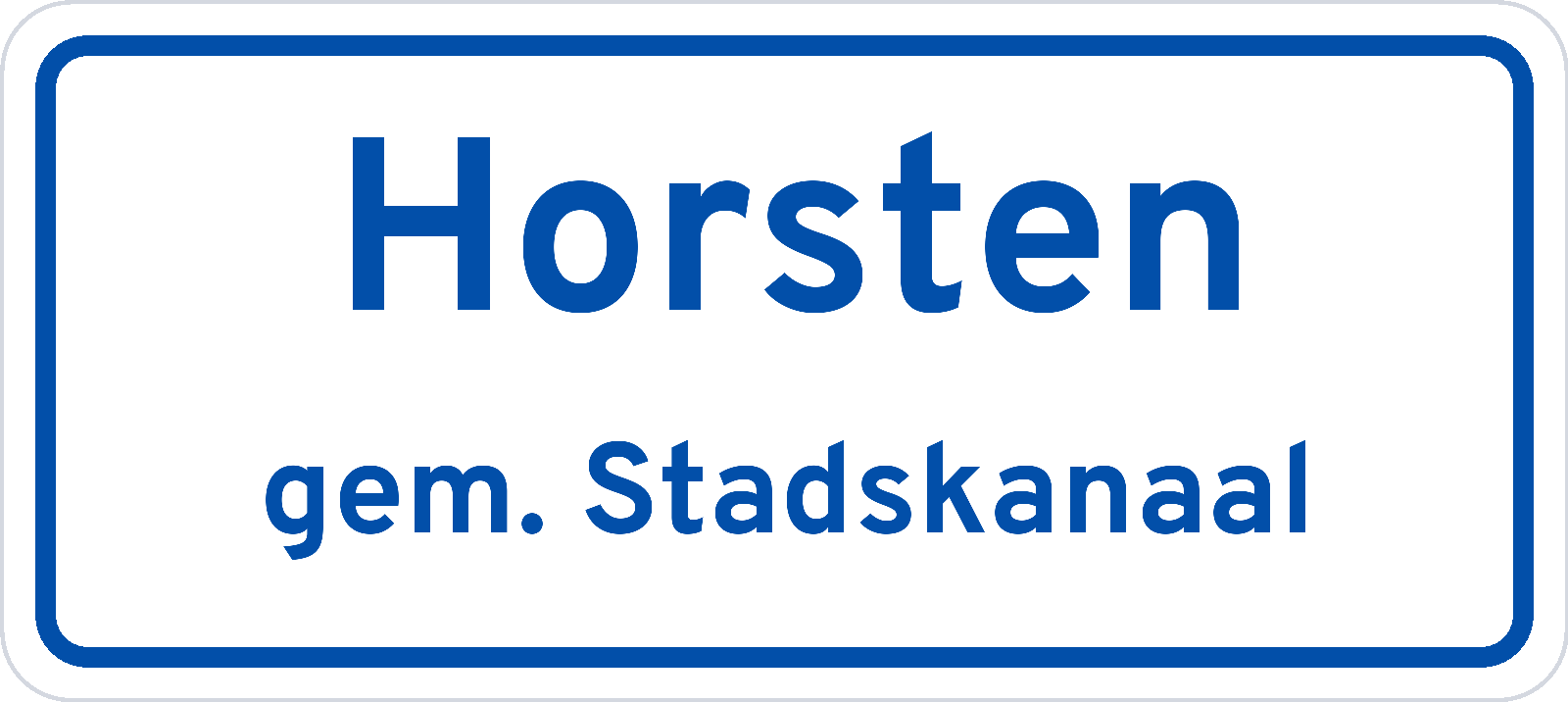 Plaatsnaambord Horsten gemeente Stadskanaal
