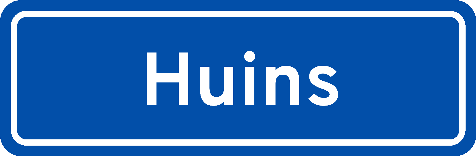 Plaatsnaambord Huins