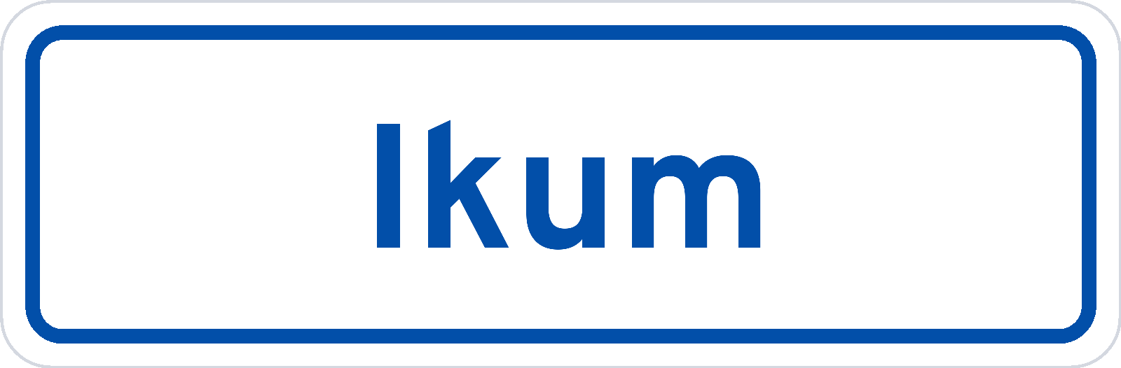 Plaatsnaambord Ikum