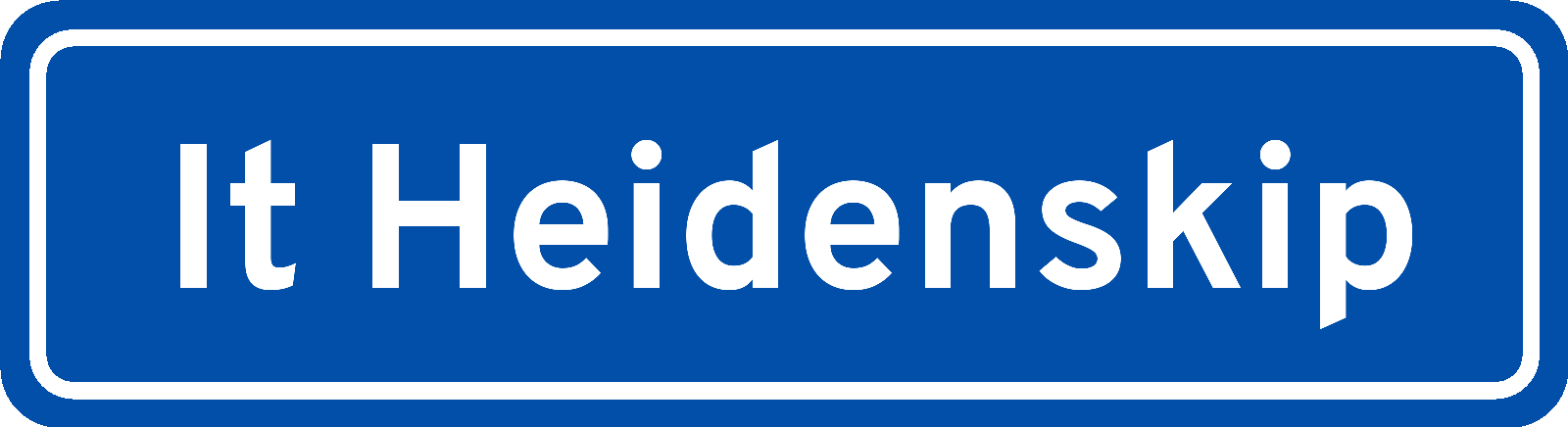 Plaatsnaambord It Heidenskip