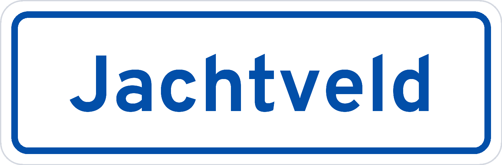 Plaatsnaambord Jachtveld