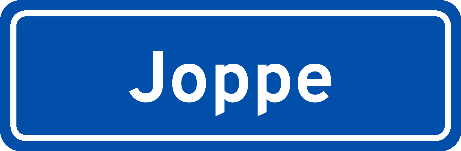 Plaatsnaambord Joppe
