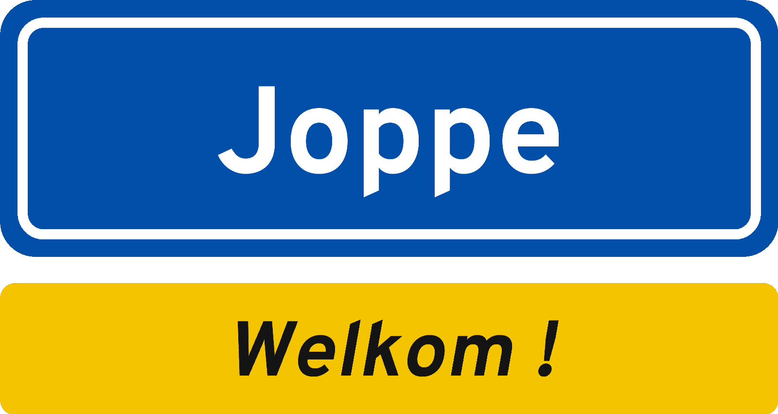 Welkomstbord Joppe