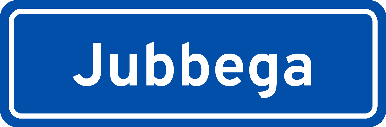 Plaatsnaambord Jubbega