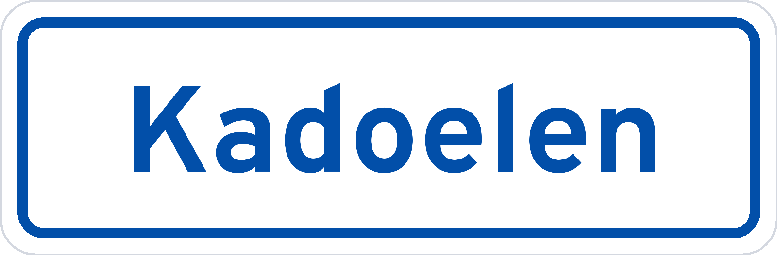 Plaatsnaambord Kadoelen