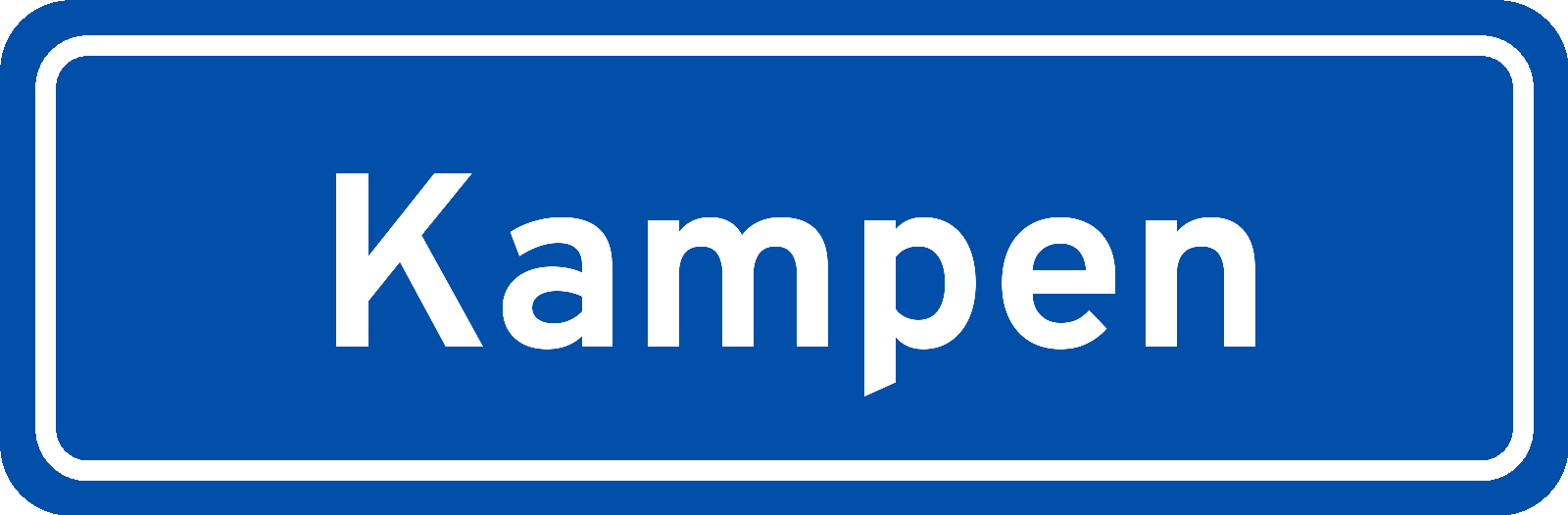 Plaatsnaambord Kampen