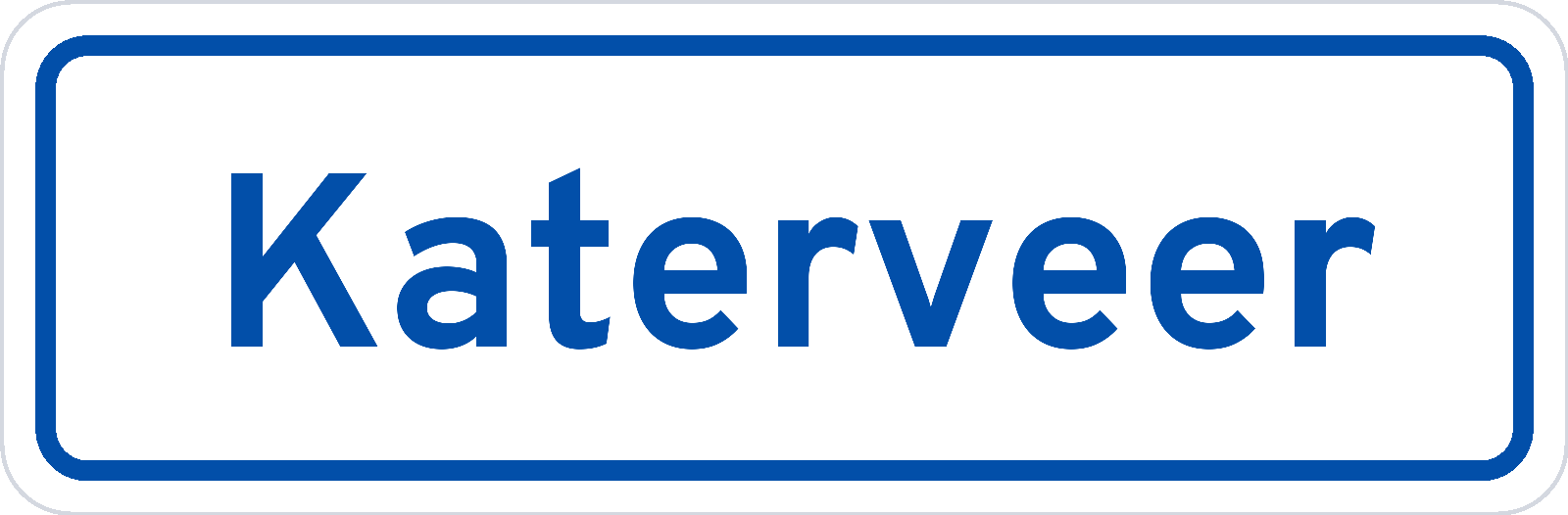 Plaatsnaambord Katerveer