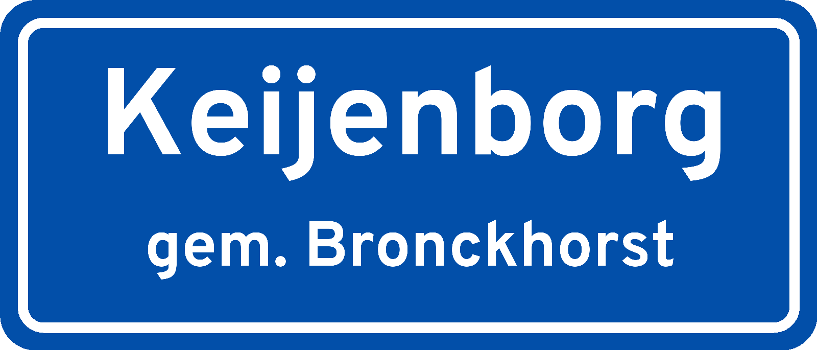 Plaatsnaambord Keijenborg gemeente Bronckhorst