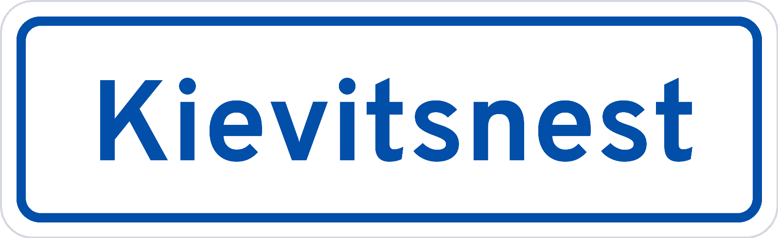 Plaatsnaambord Kievitsnest