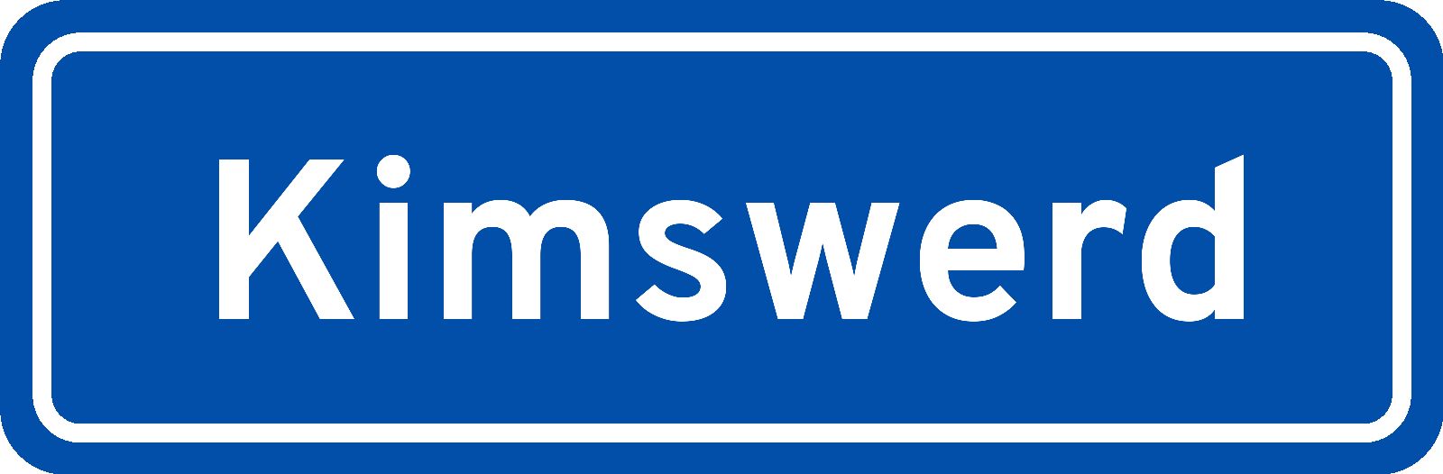 Plaatsnaambord Kimswerd