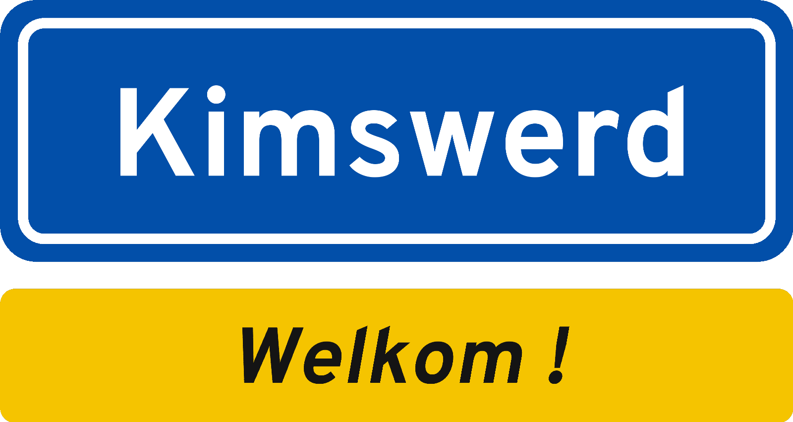 Welkomstbord Kimswerd