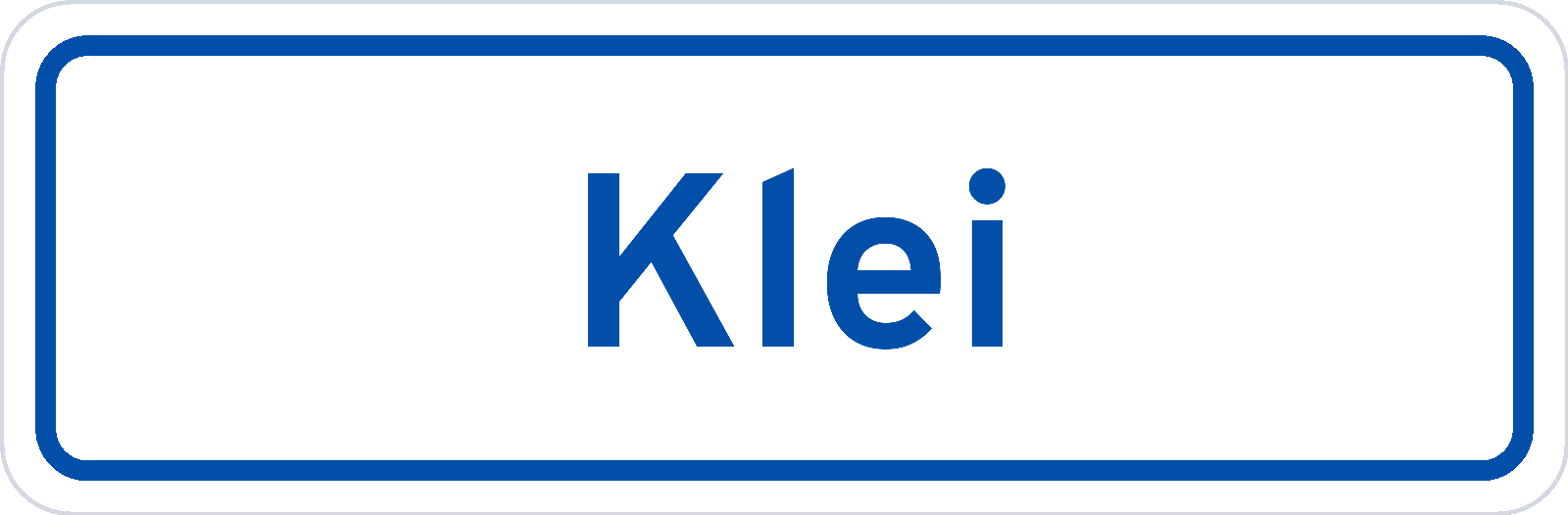 Plaatsnaambord Klei