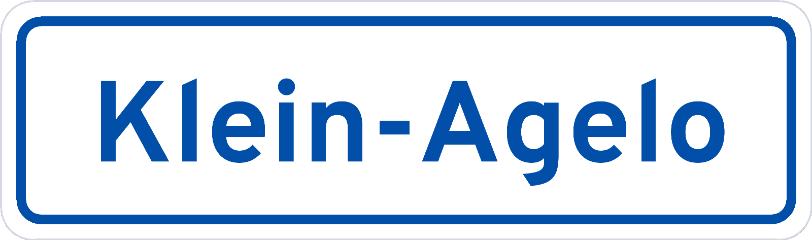 Plaatsnaambord Klein-Agelo