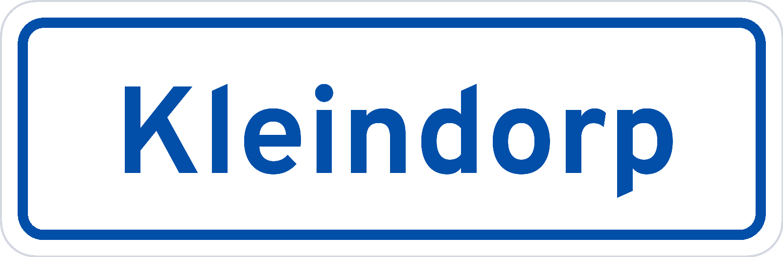 Plaatsnaambord Kleindorp